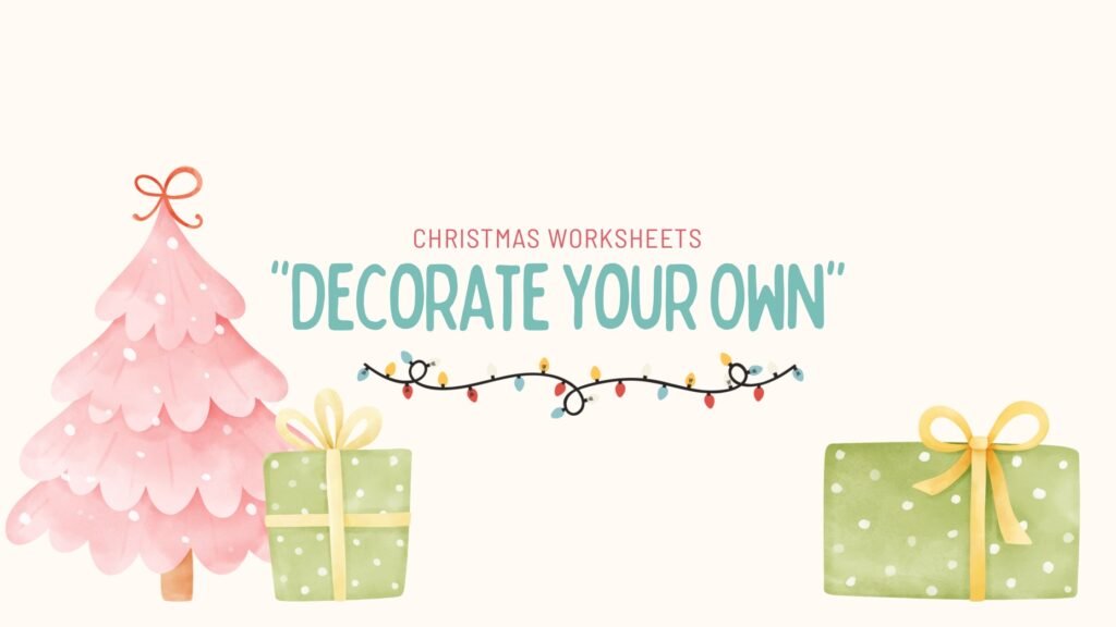 Free Christmas Worksheets for Kids Free Christmas worksheets for preschoolers. Decorate your own Christmas tree, Christmas Ornament, snowman
